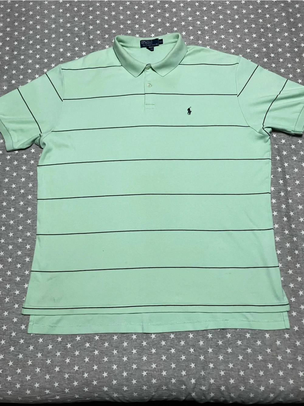 Polo by Ralph Lauren Polo Shitt Men’s. 2XL Mint Green Navy Strioed Big Pony